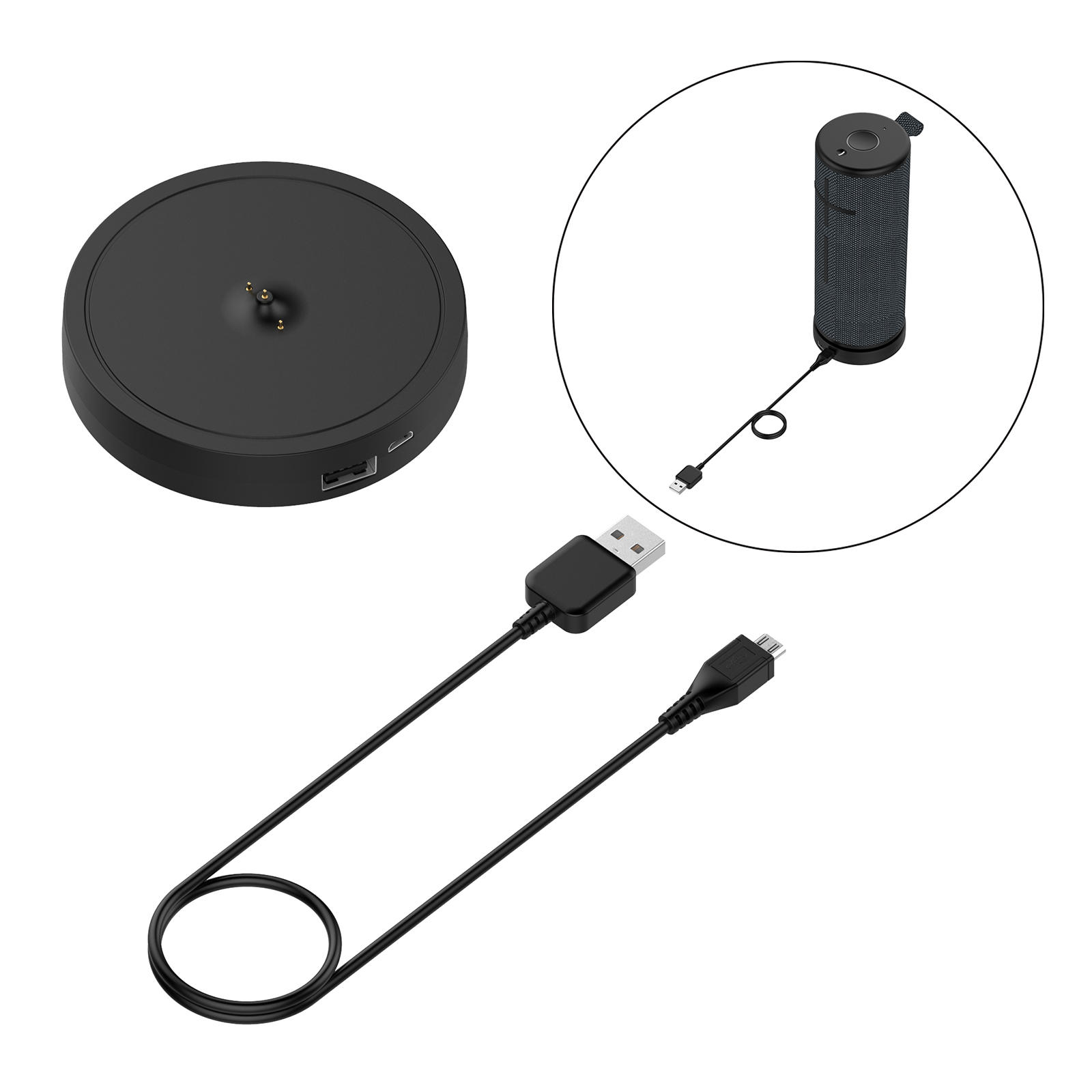 Portable Bluetooth Speaker Station Cradle Charger Desktop Charge Wireless Chargers Dock for Logitech Ultimateears Boom 3 Blast