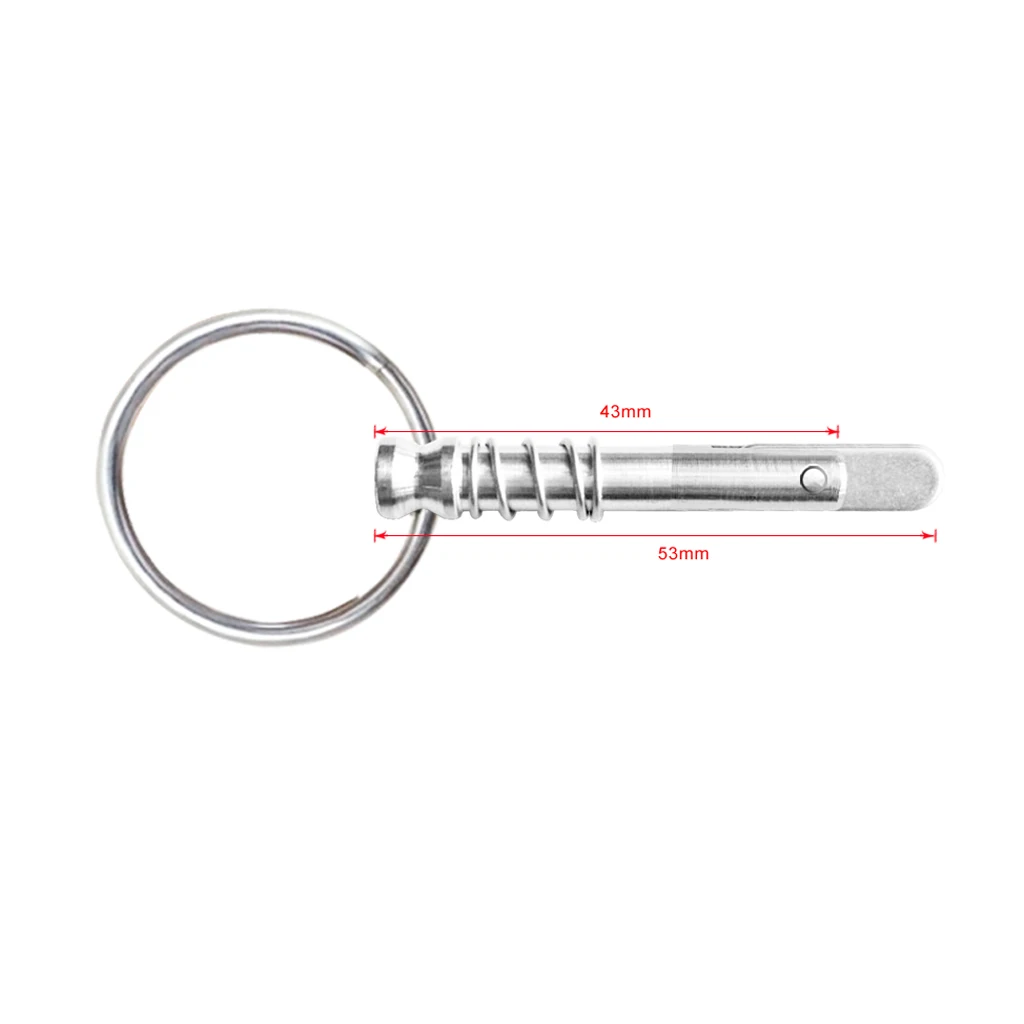 Marine 316 Stainless Steel Quick Release Spring Pin w/ Pull Ring Boat Top Deck Hinge/Jaw Slide Clamp Replacement Accessories