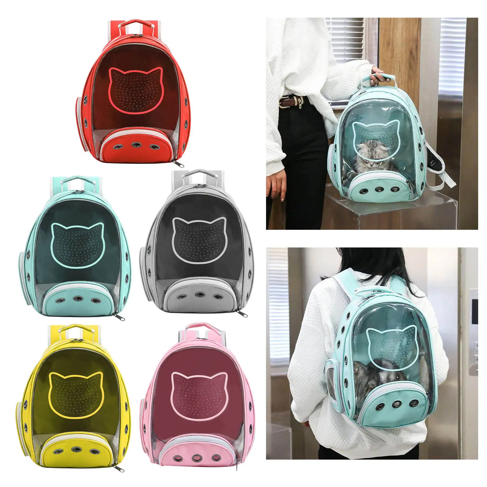 Pet Carrier Backpack Space Capsule Dog Cat Outdoor Carrying Bag
