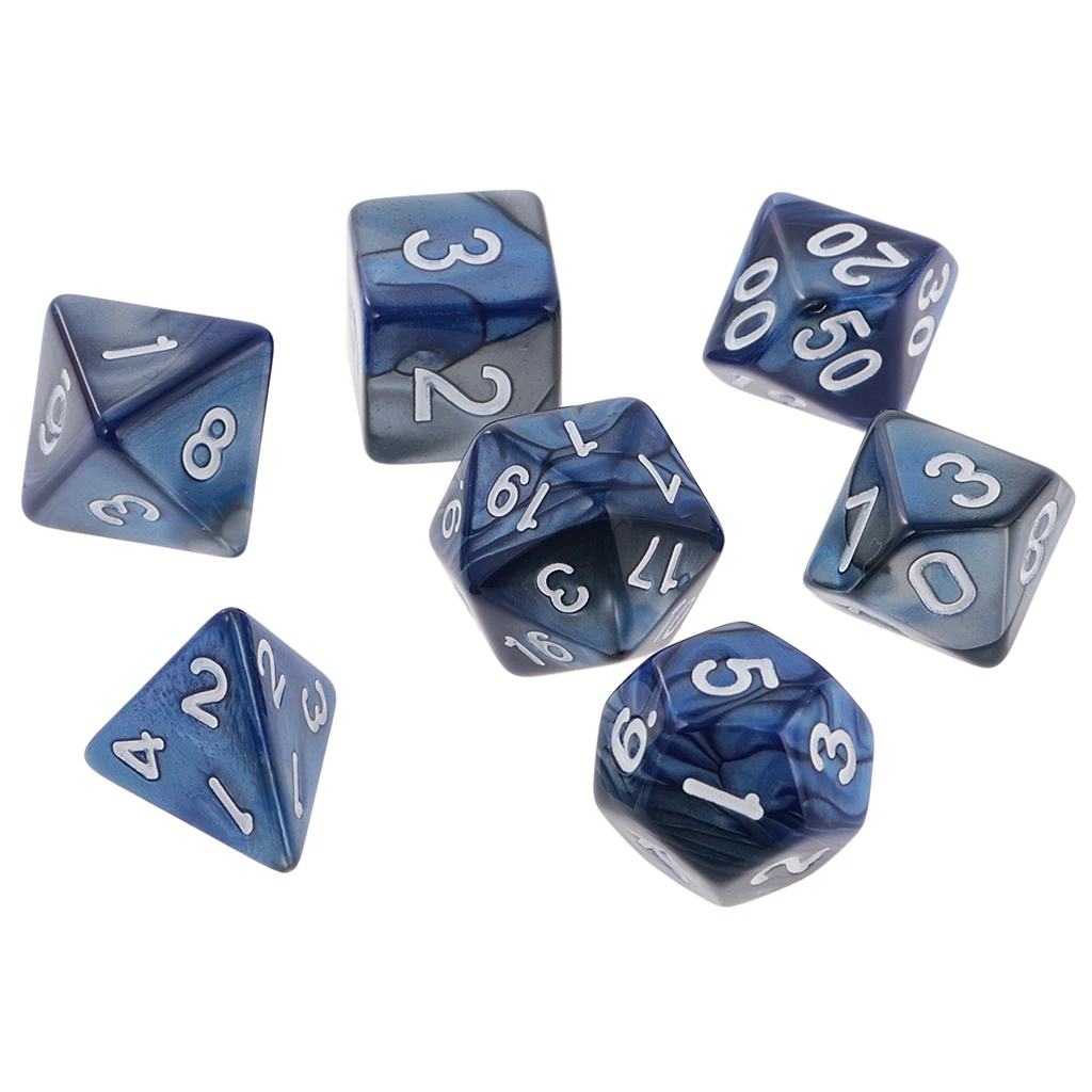 7 Piece Polyhedral 7-die Dice 16mm fit DND MTG RPG Party Games Toys Supplies