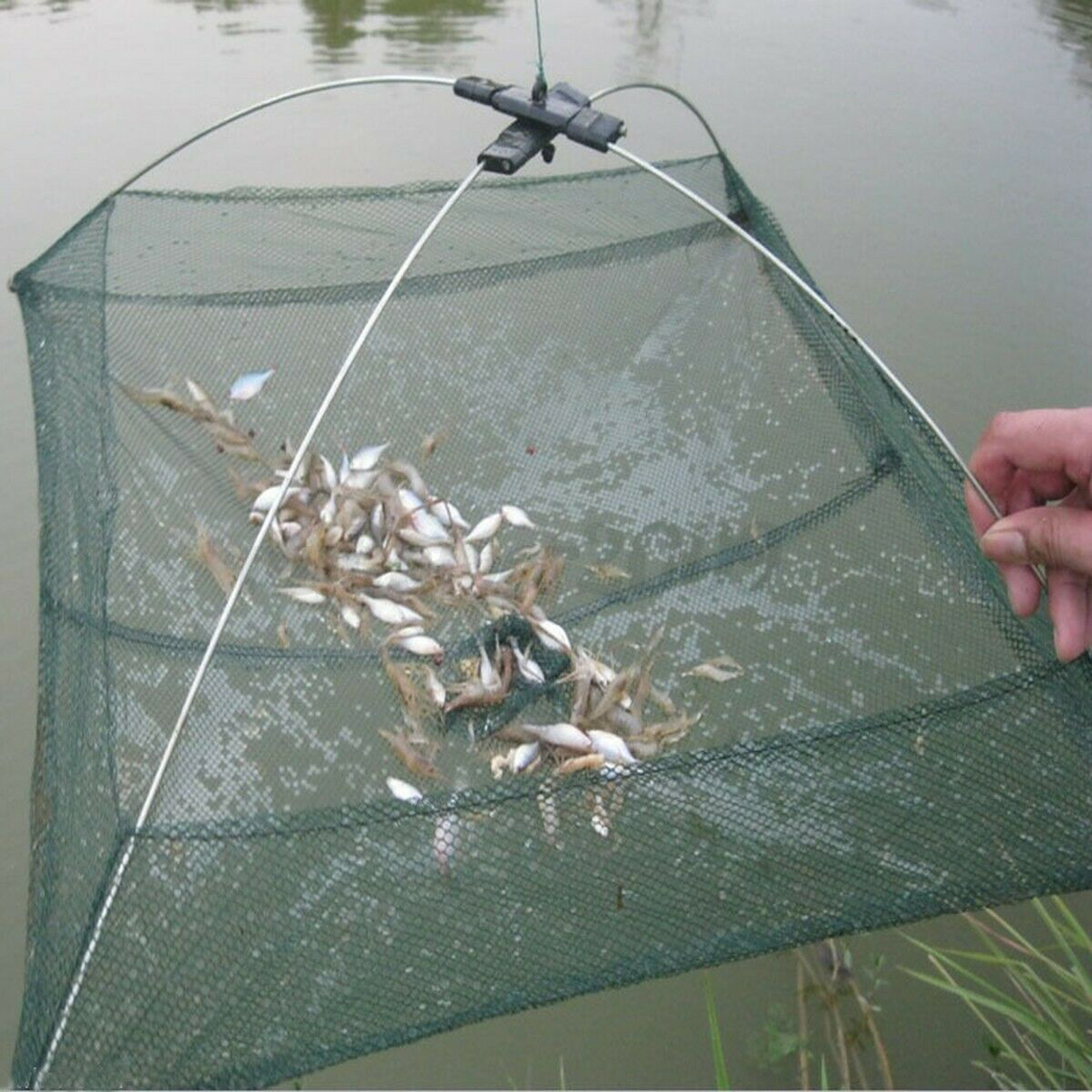 Drop Fishing/Landing Net Crayfish/Shrimp Catcher Casting Network Mesh Cage Trap For Fish Eels Trap/Cage Prawn Bait  Net