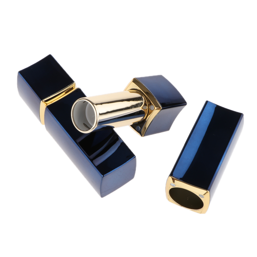 2x Lip Gloss Tube Blue Plastic DIY Lipstick Containers Lip Balm Holder Vials