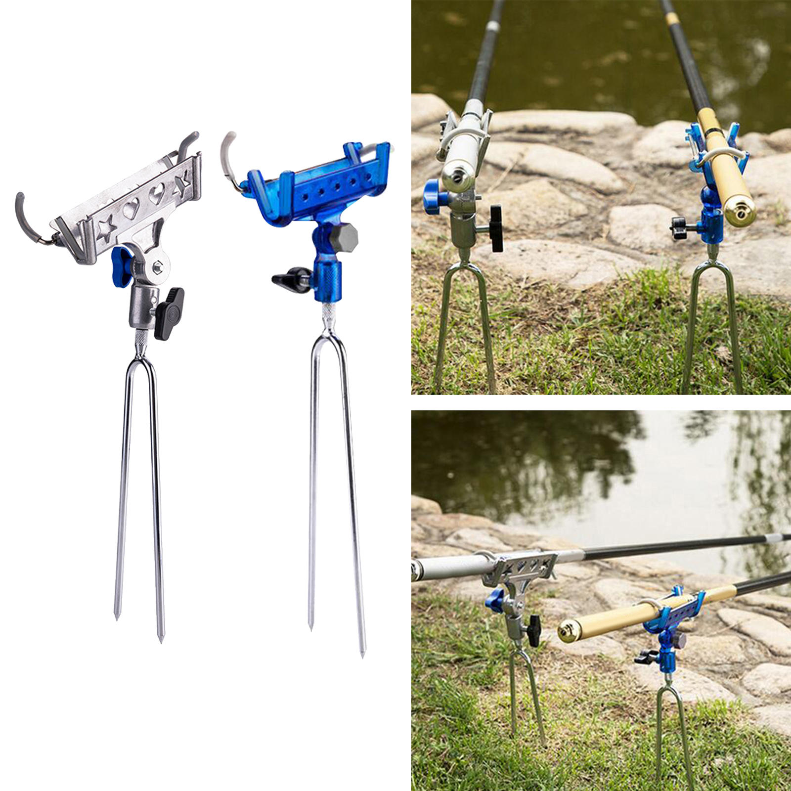 Travel 360 Degrees Automatic Fishing Rod Holder Rack Fish Pole Bracket Outdoor Fishing Gear Adjustable Sensitivity AntiRust