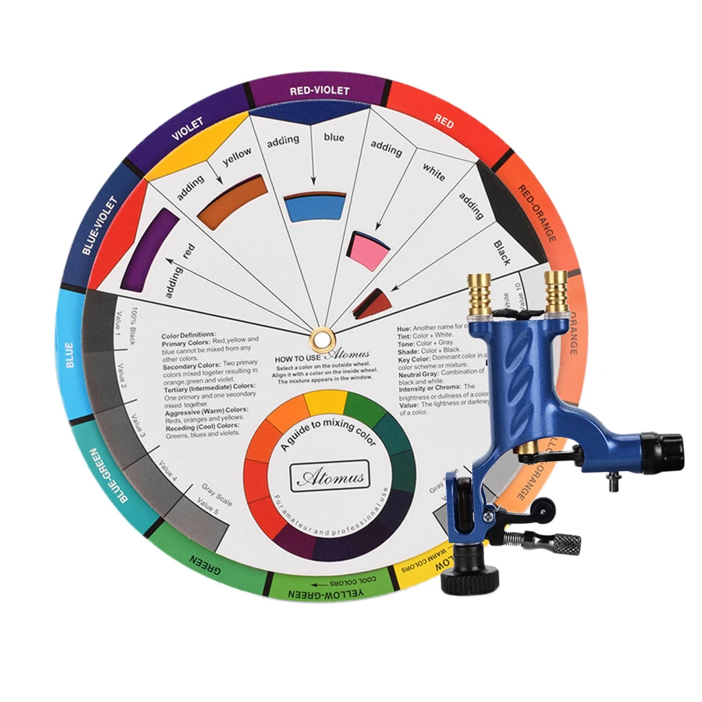 Rotary  Motor Machine Color Wheel Mixing Instructions Diagram  Make Up Set