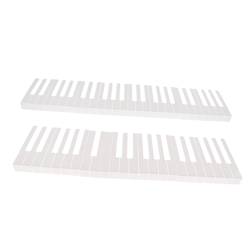 1 Set 52 Keys Piano Keyboard Replacement Keytops Kit Piano DIY Parts for Pianist Beginner 15.7cm