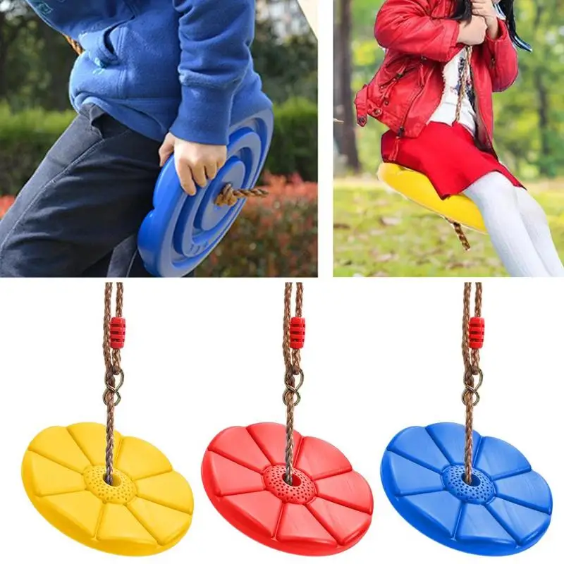 Disk Seat Swing Monkey Rope Tree Swing, Safe Indoor Outdoor Plastic Disc Monkey Kids Swing Seat Playground Fitness Game Toy