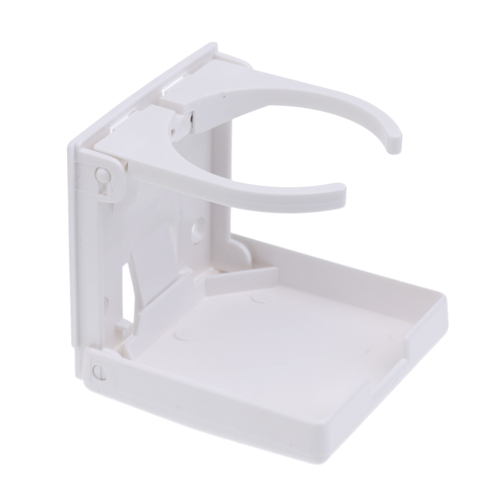 Adjustable Drink  for Marine Boat Caravan Car, Can Hold Mug Cup Up to Dia 75mm (3 Inches) - White