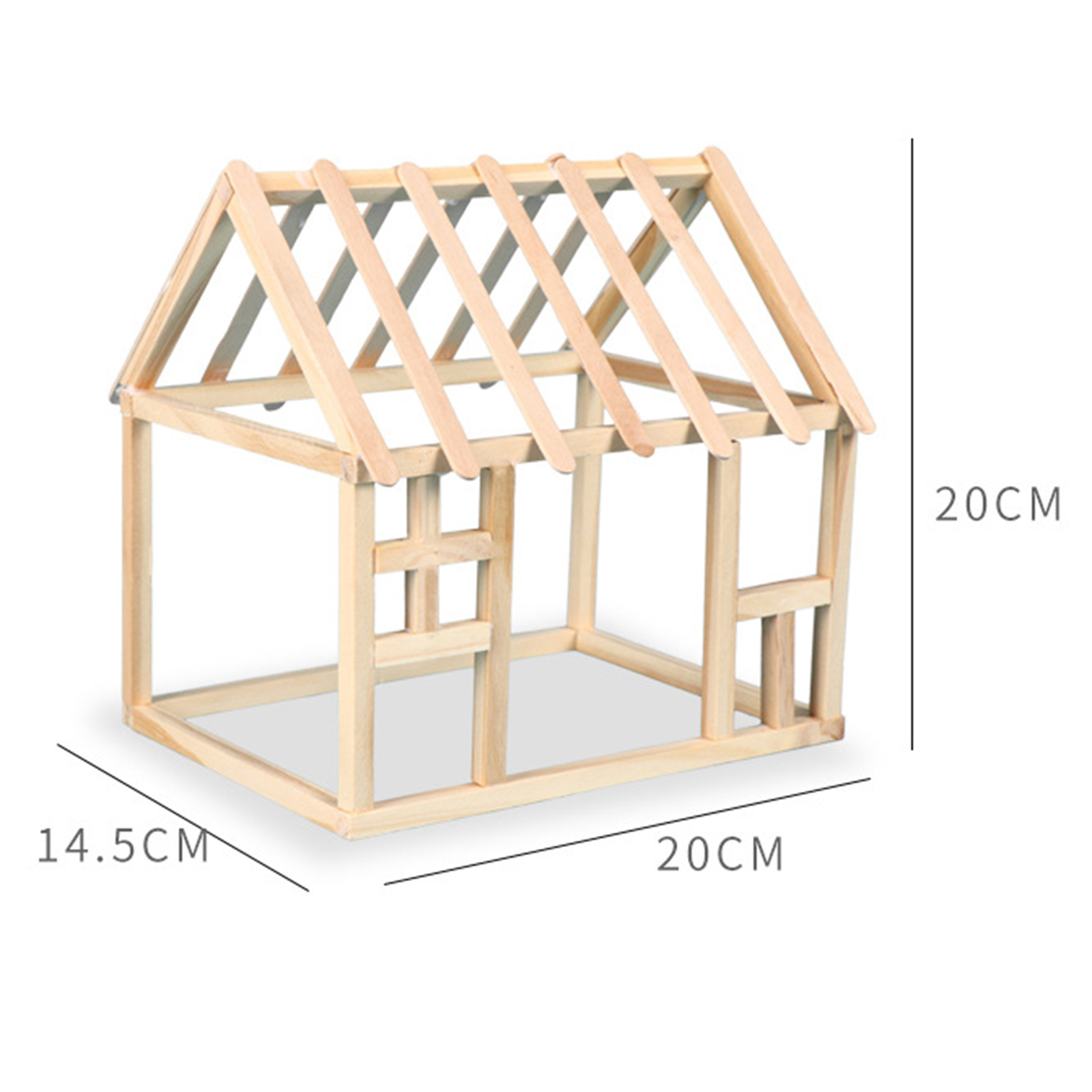 Household Unfinished Wooden House   Kids Learning Toys for Home
