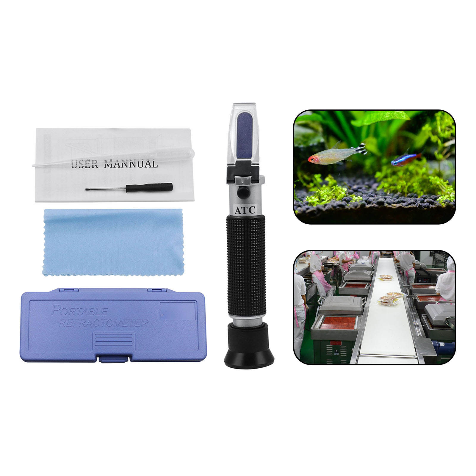 Nacl Salt Salinometer  Saltwater Salinity Refractometer for Seafood