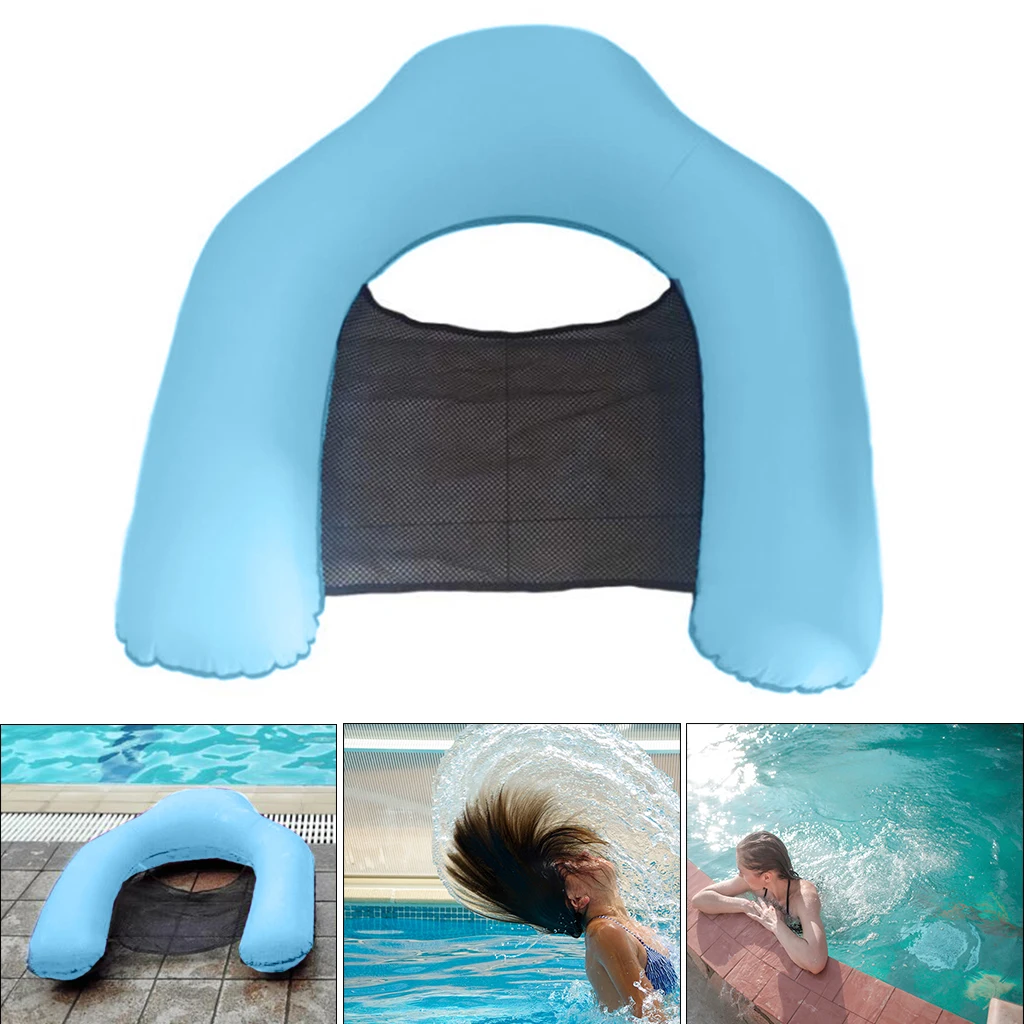 Premium Inflatable Water Hammock Summert Swimming Pool Party Float Chair Drifting Buoyancy Floats Relaxing Lounger 100x80x20cm