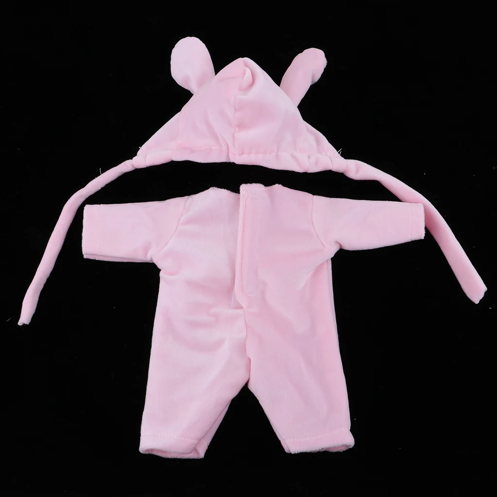 Cute Mini Clothes Set for Mellchan Baby 9-11inch Newborn Doll Pink Suits