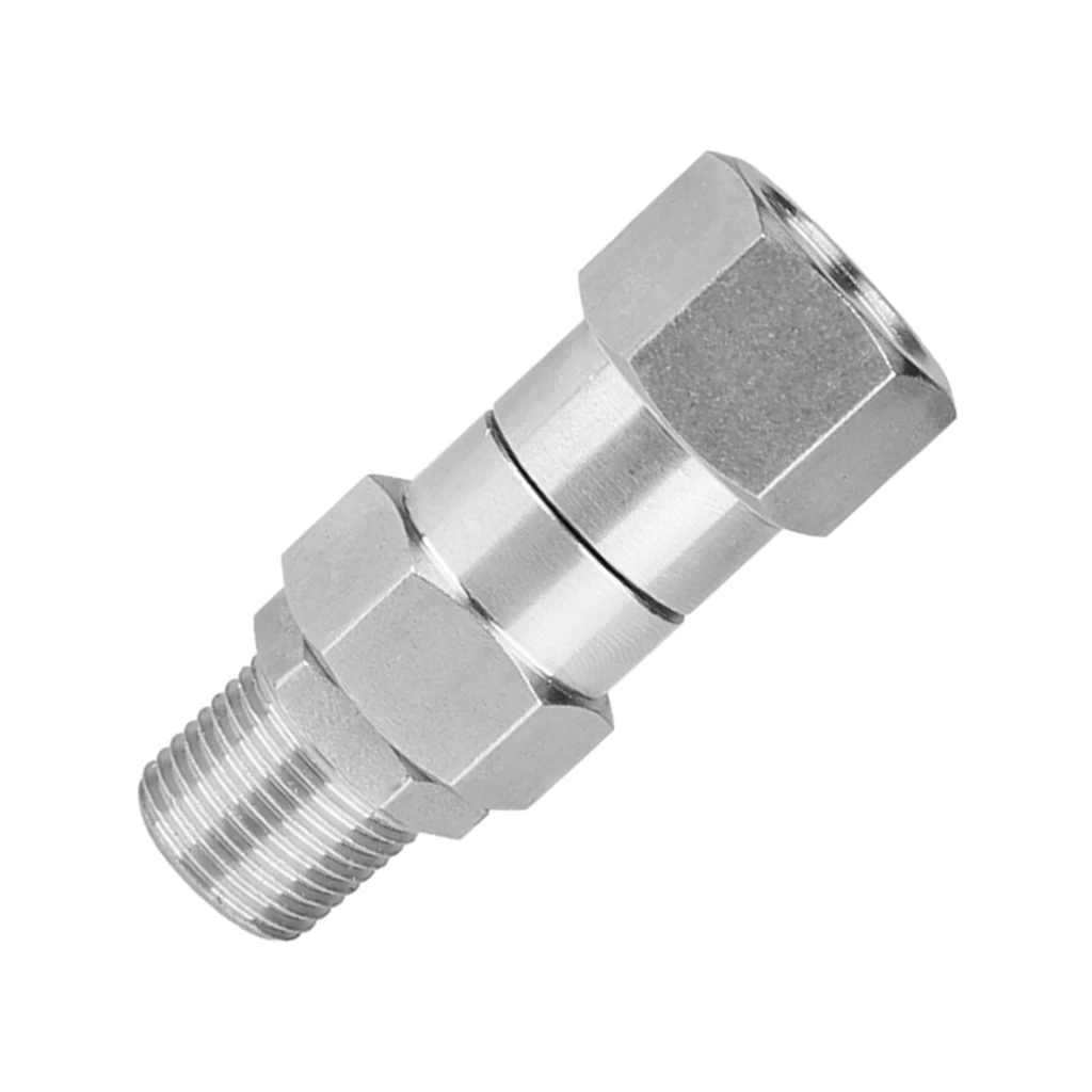Stainless Steel High Pressure Washer Swivel Joint 3/8 Inch Pressure Washer Hose Fittings 4500 PSI Car Cleaning