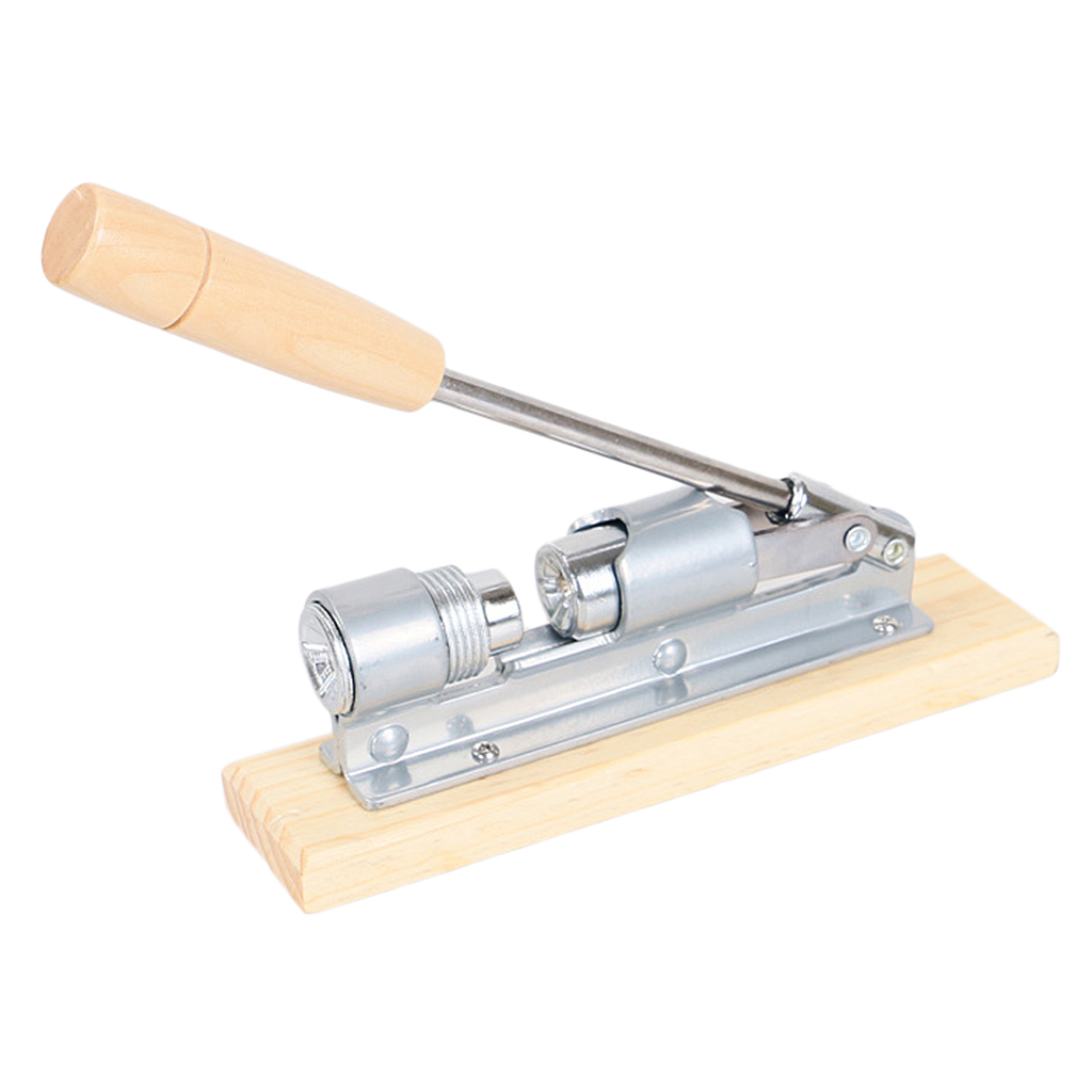 Heavy Duty Stainless Steel Pecan Nutcracker Tool , Wood Handle Base