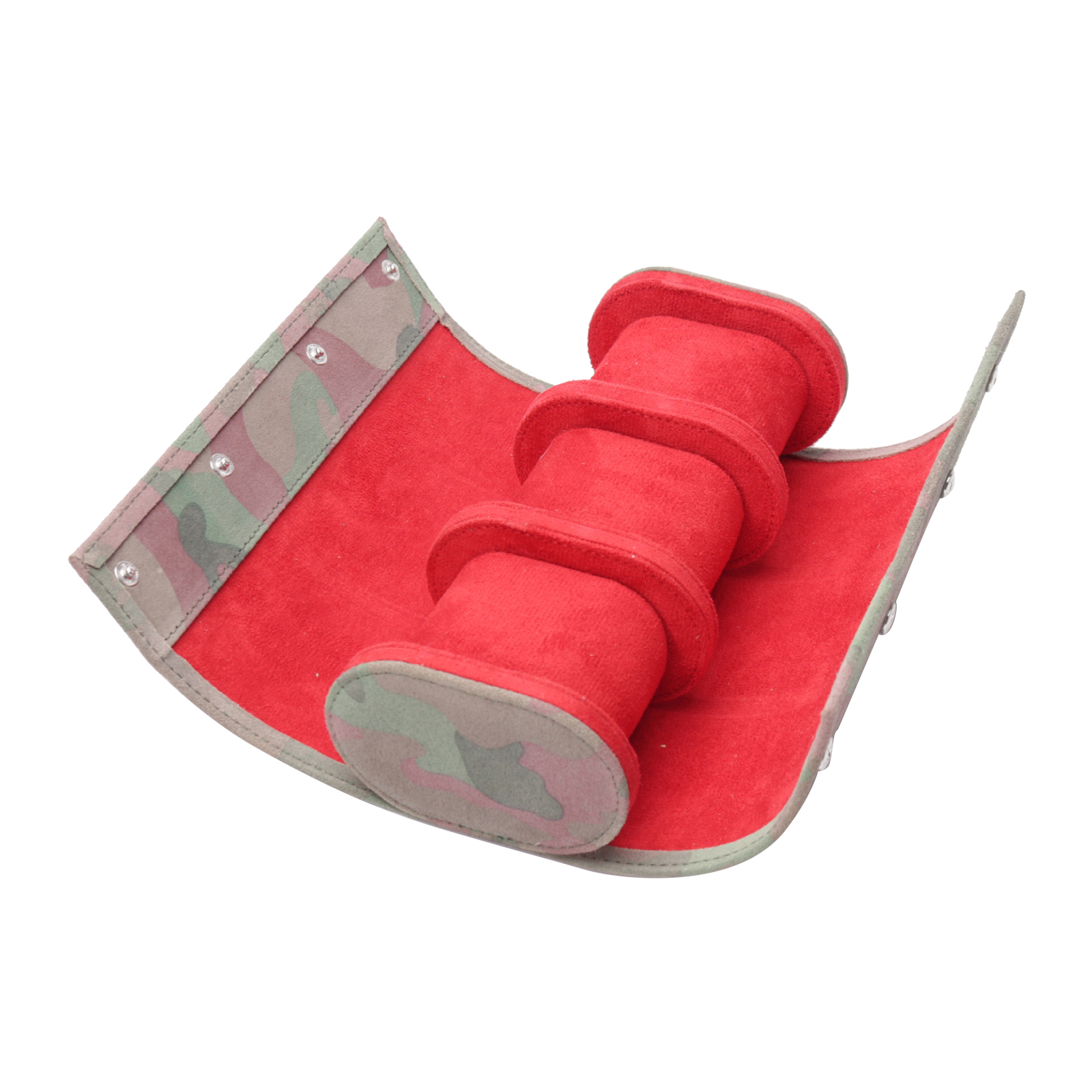 PU Leather 3 Slots Watch Box Handmade Watch Roll Travel Case Wristwatch Pouch Exquisite Camouflage in Out Organizer