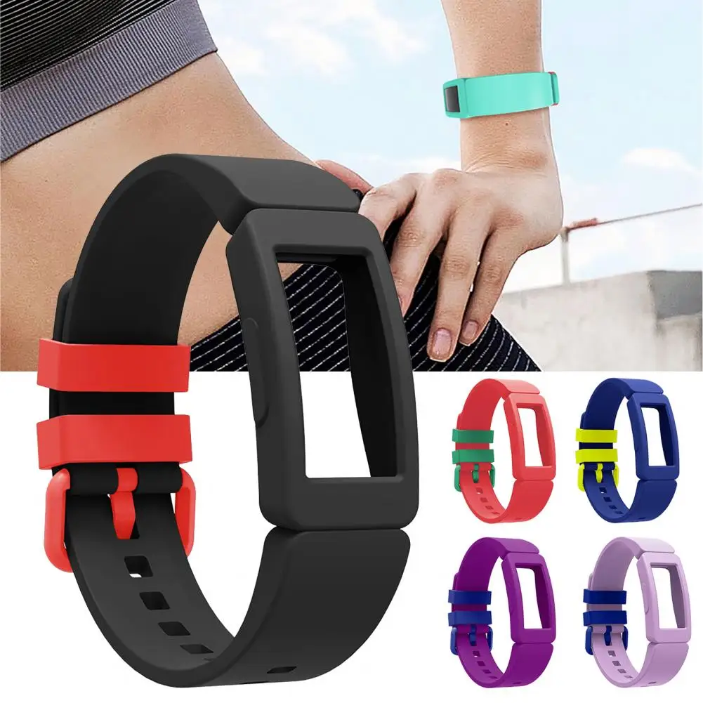 Soft Silicone Sport Band Replacement Adjustable Accessories Wristband for Ace 2 Boys Girls Unodrm Straps Compatible for Fitbit Ace 2 Strap for Kids 