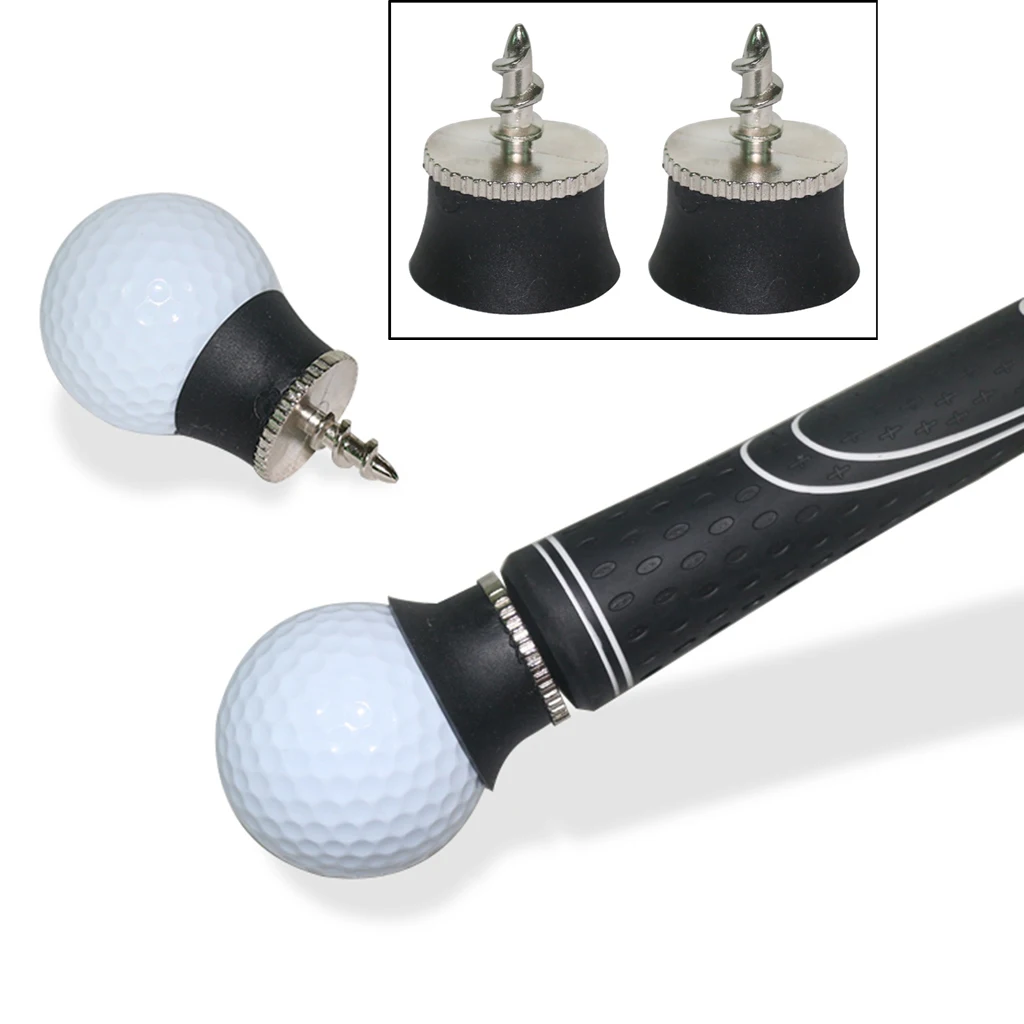 2x Golf Ball Pick Up Putter Grip Suction Cup Ball Grabber Sucker Retriever Tool