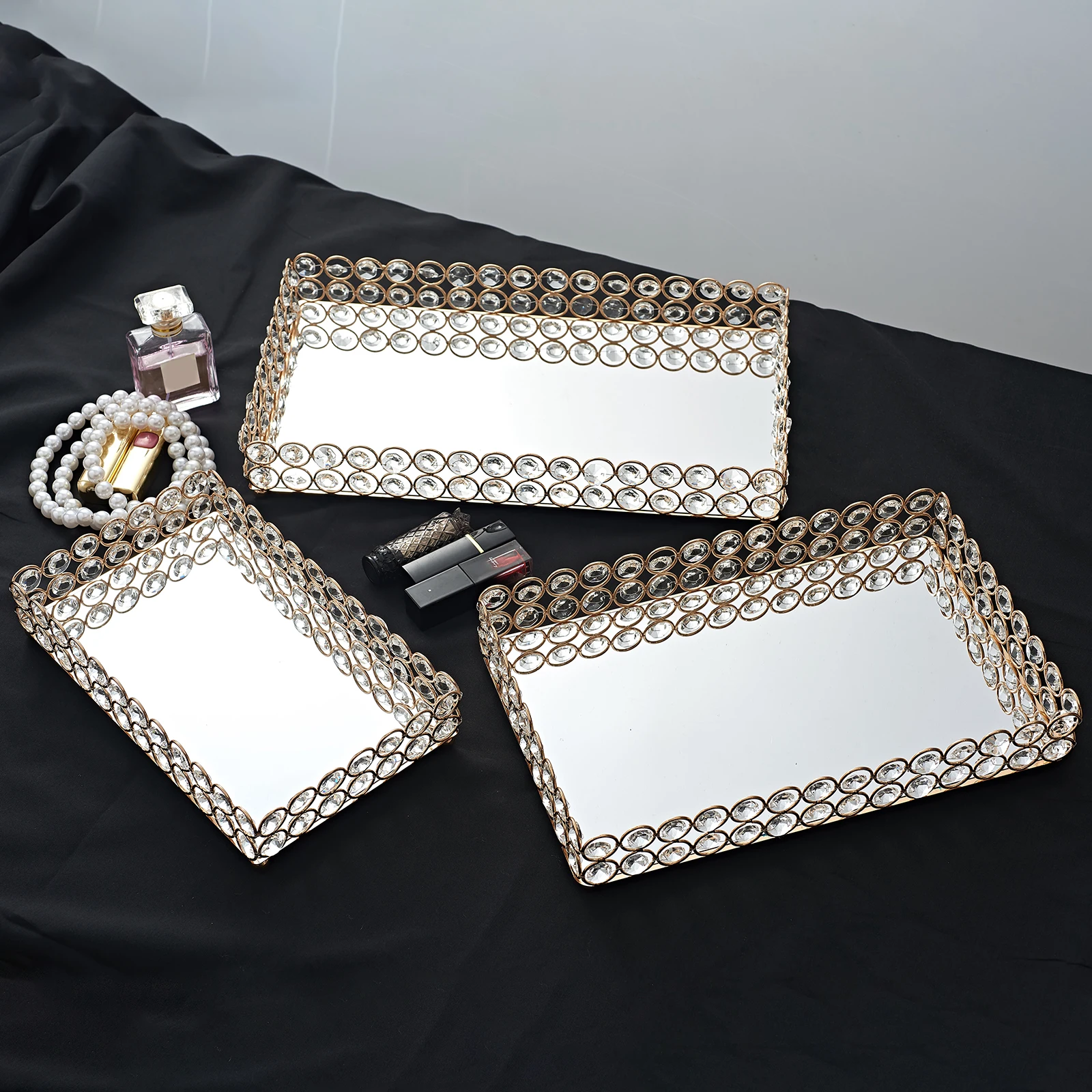 Makeup Organizer Tray Decorative Vanity Tray for Perfume Jewelry Cosmetic