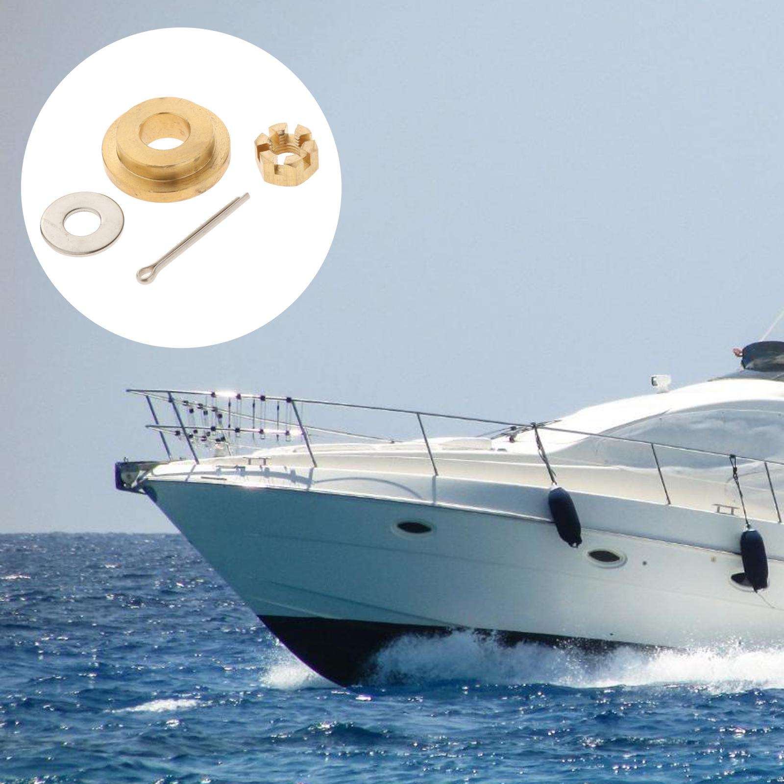 6E7-45987-01 Boats Pin Cotter Nut Castle Propeller Spacer Set Spare Parts Fits for Yamaha Outboard Engine 9.9/15HP 90171-10M01