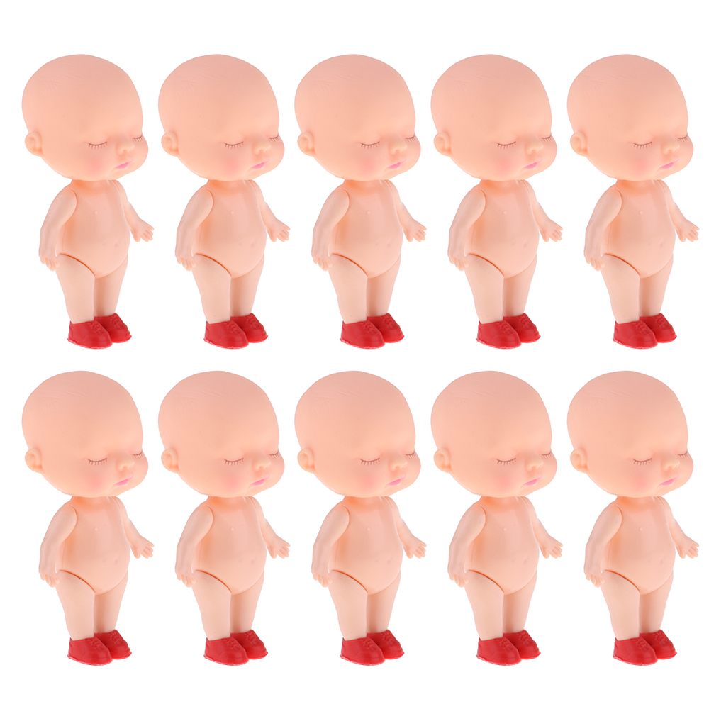 Realistic Newborn Doll Lovely Sleeping Baby Doll Nude Body Mold Bath Toys For Dolls House Miniature Action Figures 10 Pieces