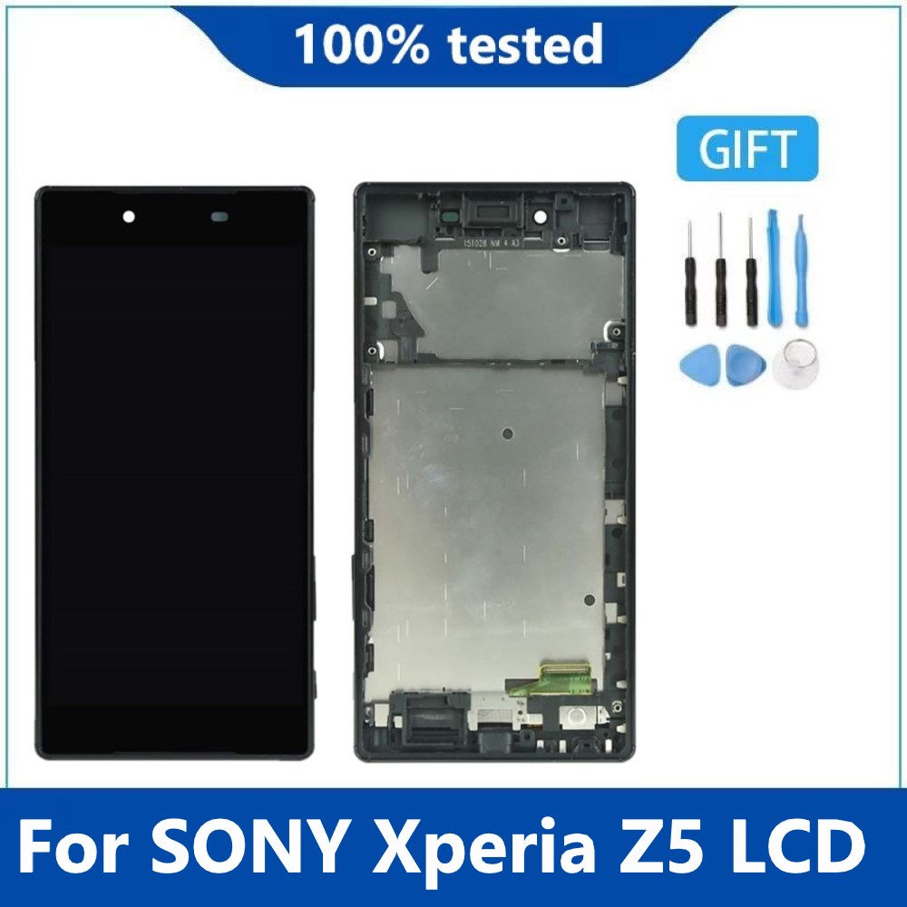 ЖК-дисплей 5,2 дюйма для SONY Xperia Z5, сенсорный ЖК-экран с рамкой для  SONY Z5, ЖК-дисплей E6653, E6603, E6633, E6683, ЖК-дисплей | AliExpress