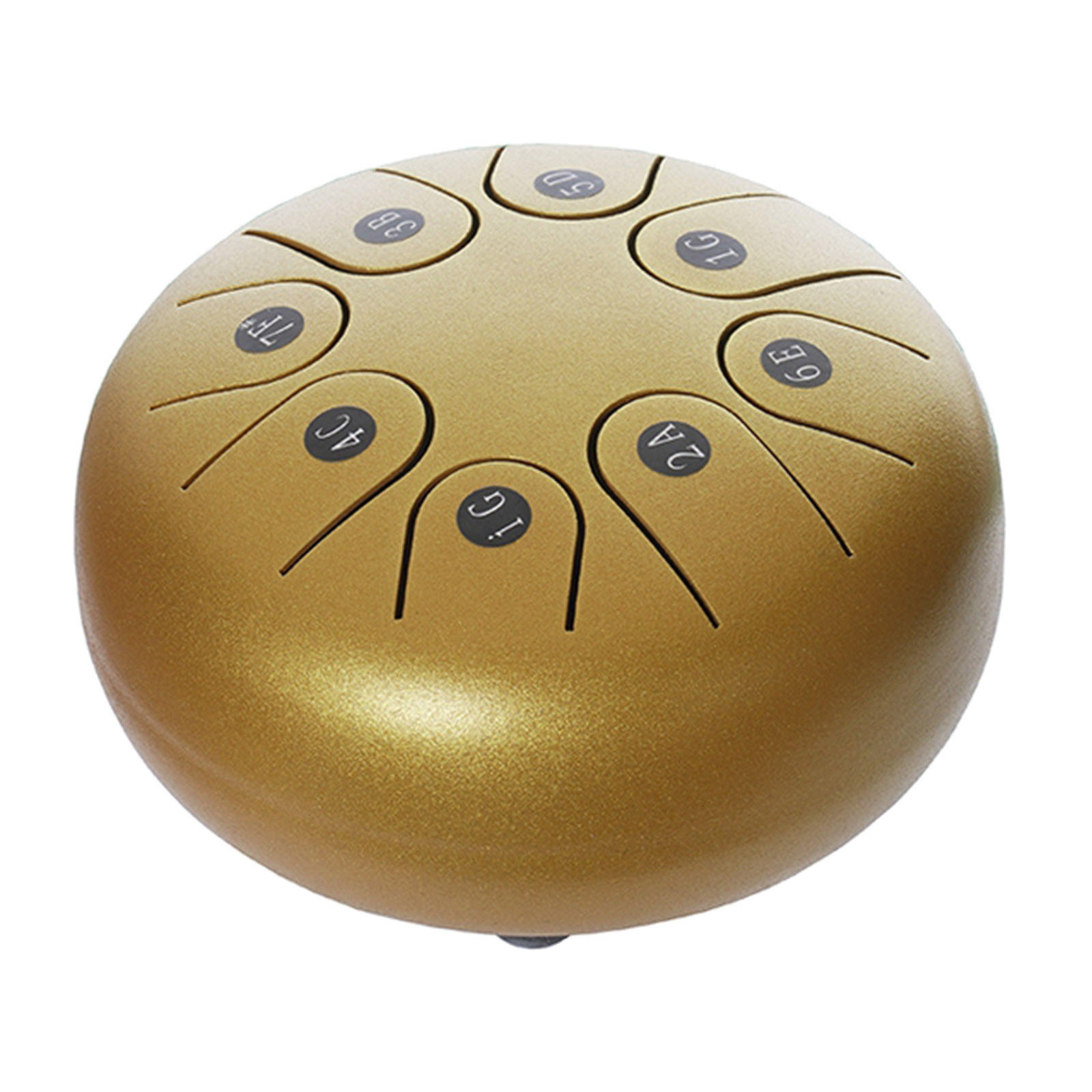 8 Notes 6' Hand Pan Tongue Drum G Key Carry Bag Notes Stickers Kids Gifts Gold
