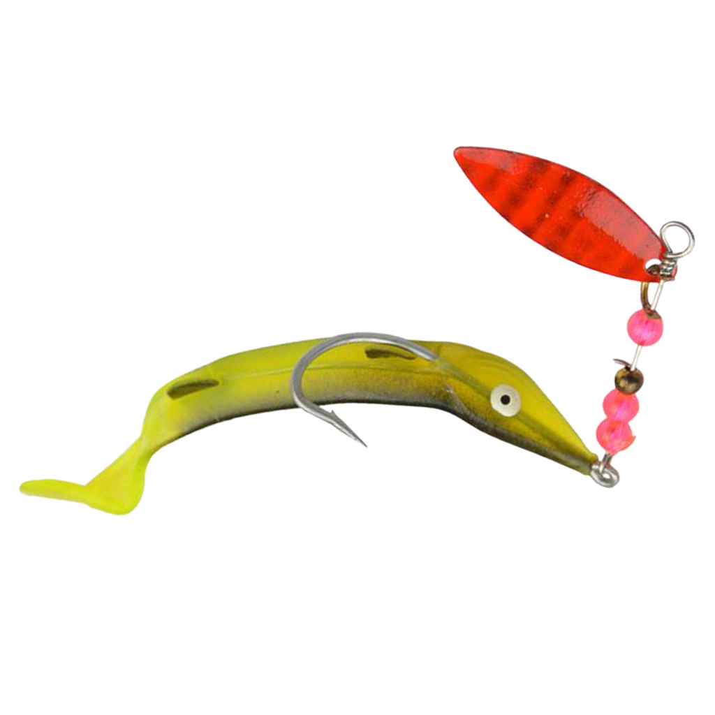 1 Piec Eye   Lure T Tail Soft Fishing Lure with Single Hook Tackle