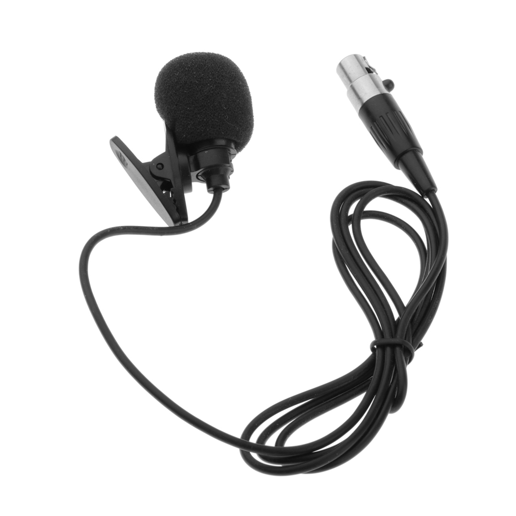 Professional XLR 4 Pin Microphone Lapel Metal Tie Clip For PC Transmitter