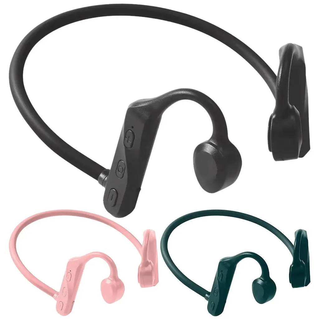 Bluetooth Bone Conduction Headphones Sweatproof 9D Hi-Fi Sound Headset for Cycling Jogging