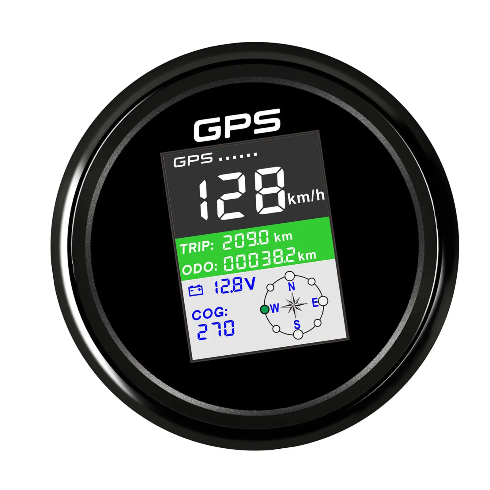 85mm GPS Speedometer IP67 Waterproof 9-32V Adjustable Mileage Gauge for Truck Car