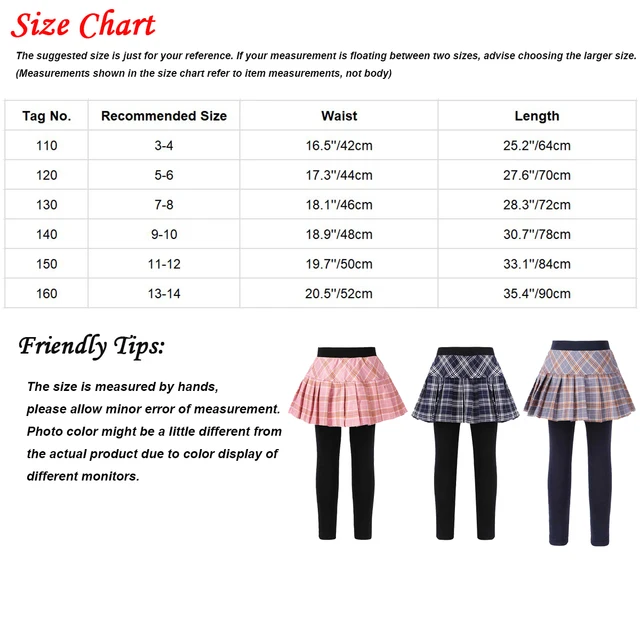 New Spring Autumn Girls Skirts Pants For Kids 4-14 Year Princess