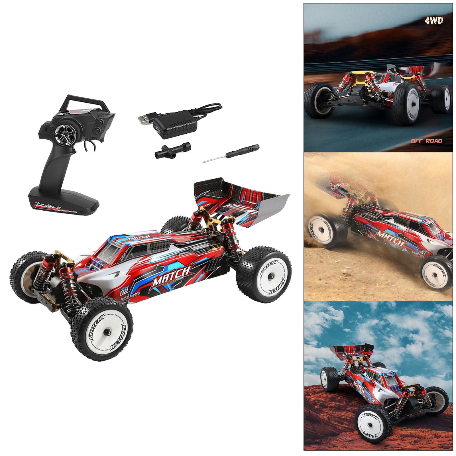 Wltoys 1/10 45km/h High Speed 2.4G 4WD Racing RC Car Off-Road  Car