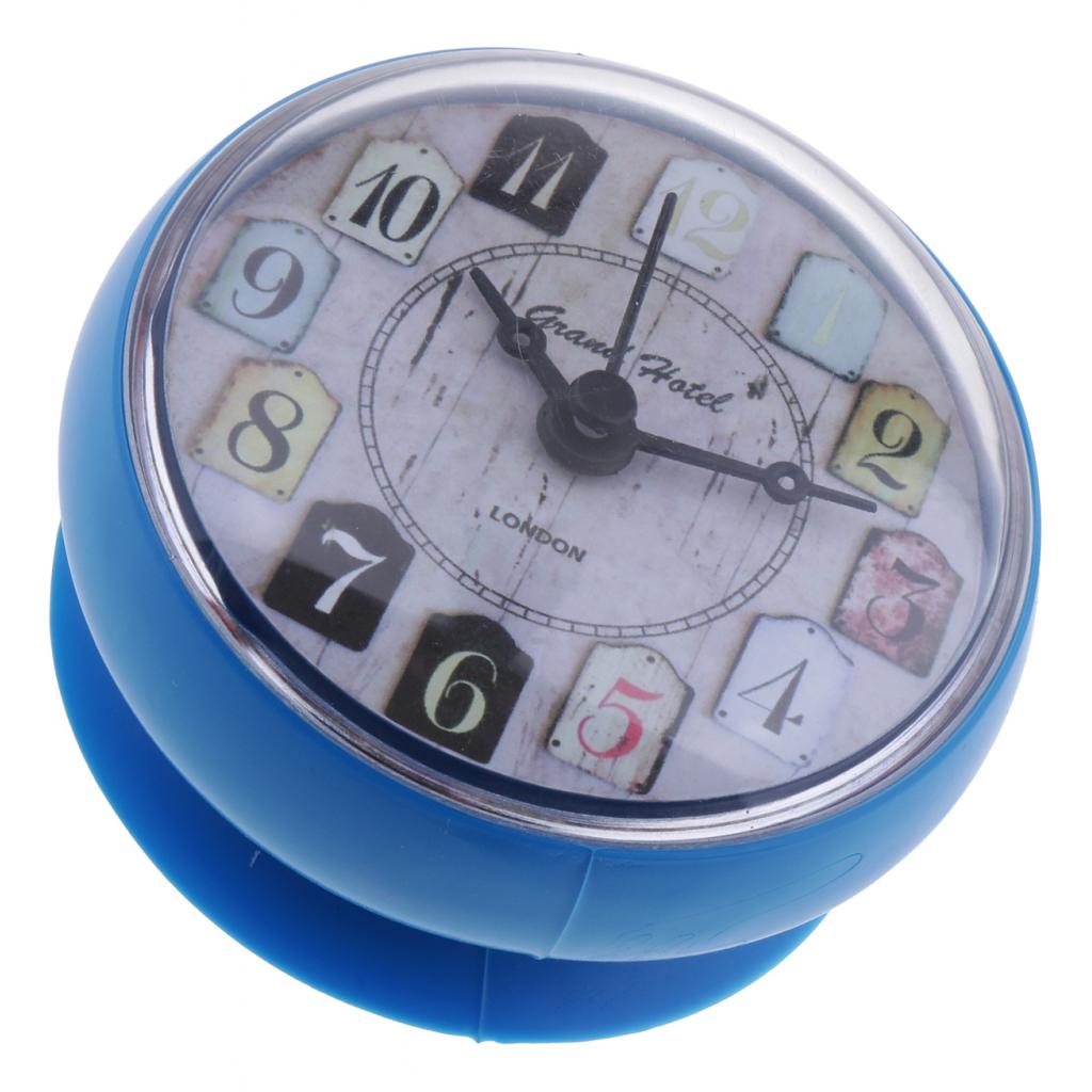 Silicone Mini Wall Clock Suction Cup Water Resistant For Bathroom Kitchen