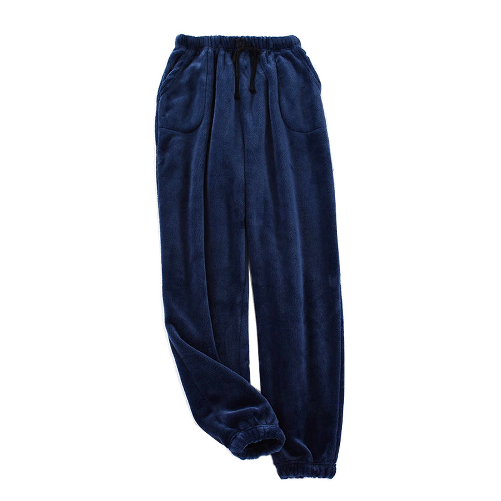 Men's Winter Thickened Flannel Pajama Pants Close-up Leg Home Trousers High Waist Loose Coral Fleece Home Sleeping Pants men's loungewear sets