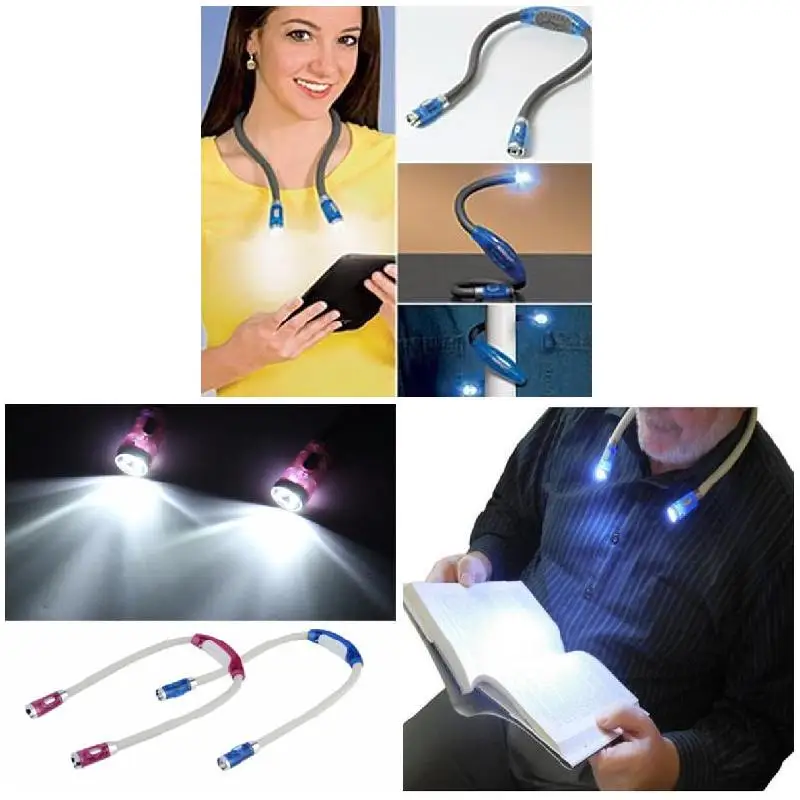 Flexible Handsfree LED Neck Light Book Reading Lamp Night Flashlight Camping Light MUMR999