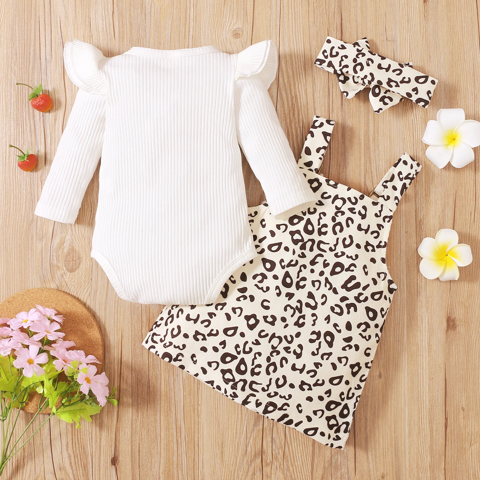baby clothes penguin set Ma&Baby 0-18M Newborn Infant Baby Girls Clothes Set Ruffles Long Sleeve Rompers Leopard Strap Dress Autumn Spring Outfits D95 Baby Clothing Set medium