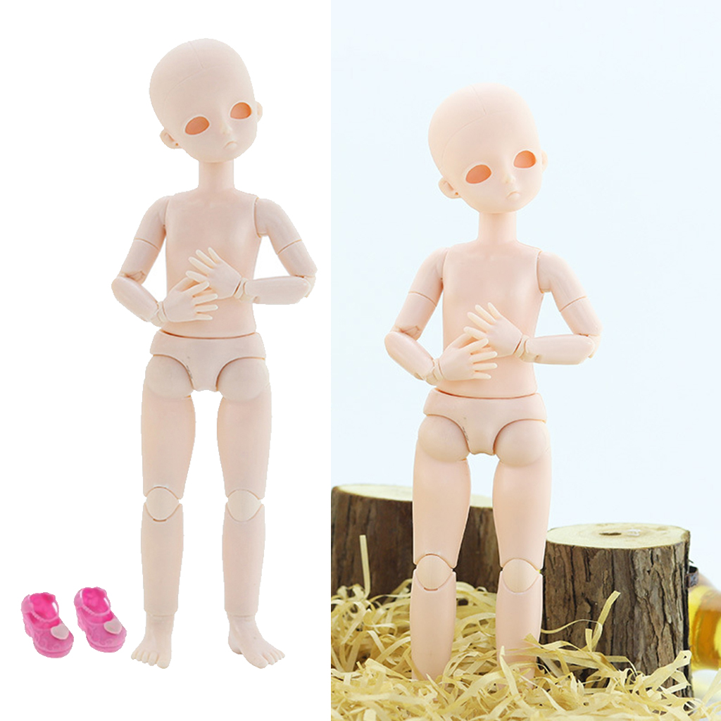 1/6  21 Jointed Girl Flexible  Doll Body Head Making Practice Makeup