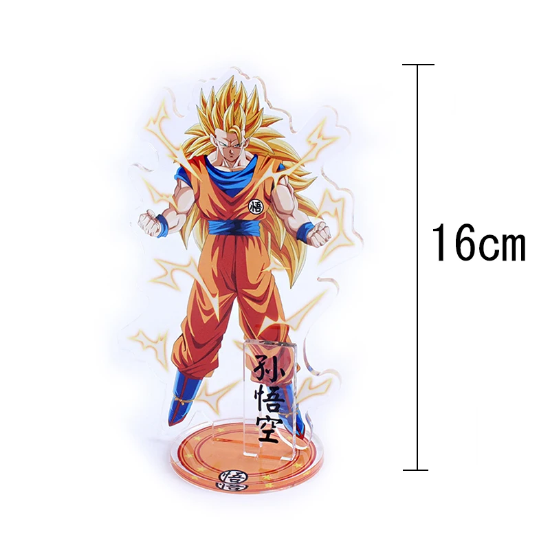 Dragon Ball Anime Figures Acrylic Stand Toy Super Saiyan Son Goku Action Figure Standing Sign Model Children Toys Christmas Gift