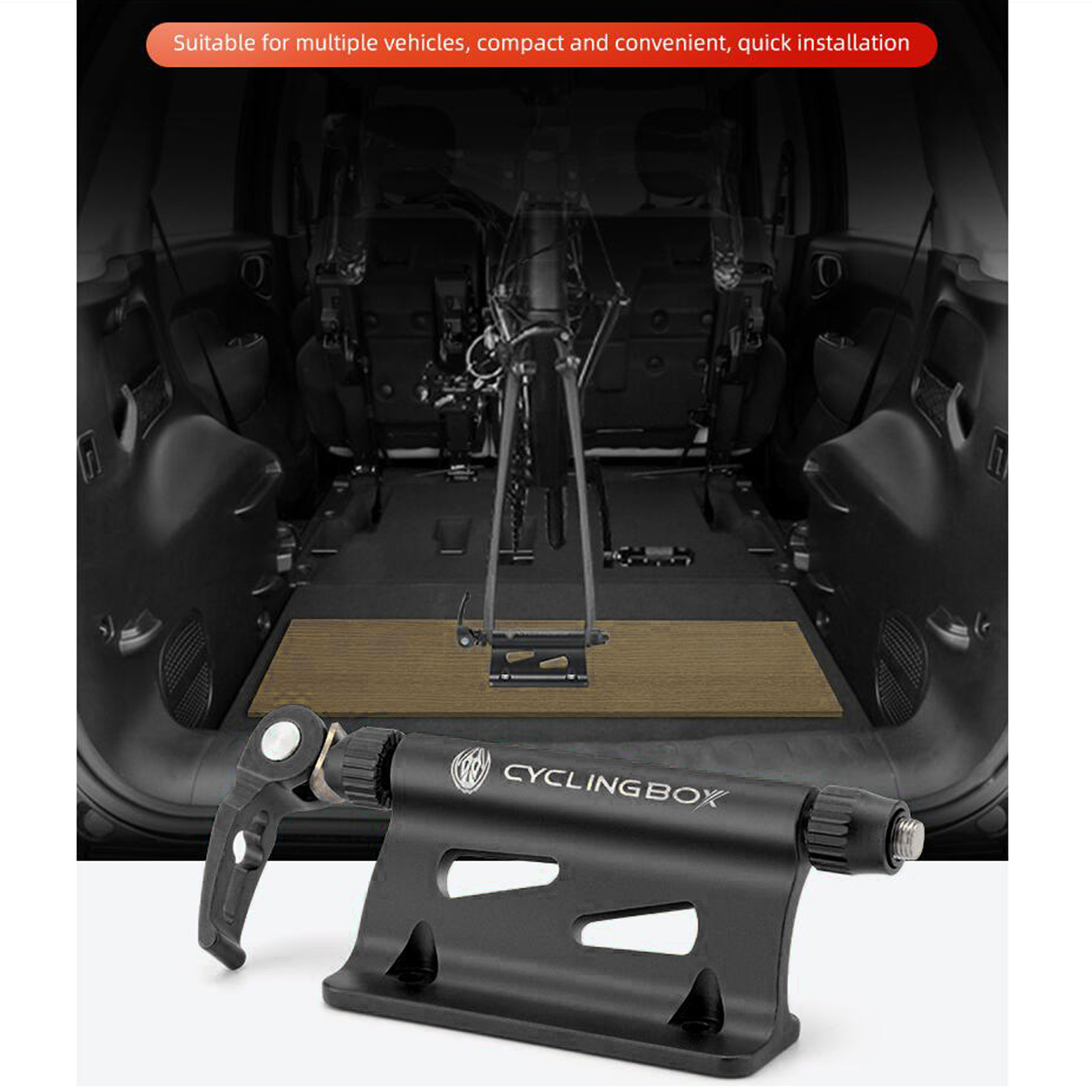 Car Roof MTB Bike Rack Quick-release Fork Installation Mount Holder Lock Truck Cycle Mount Bracket Block Bicycle Accessories