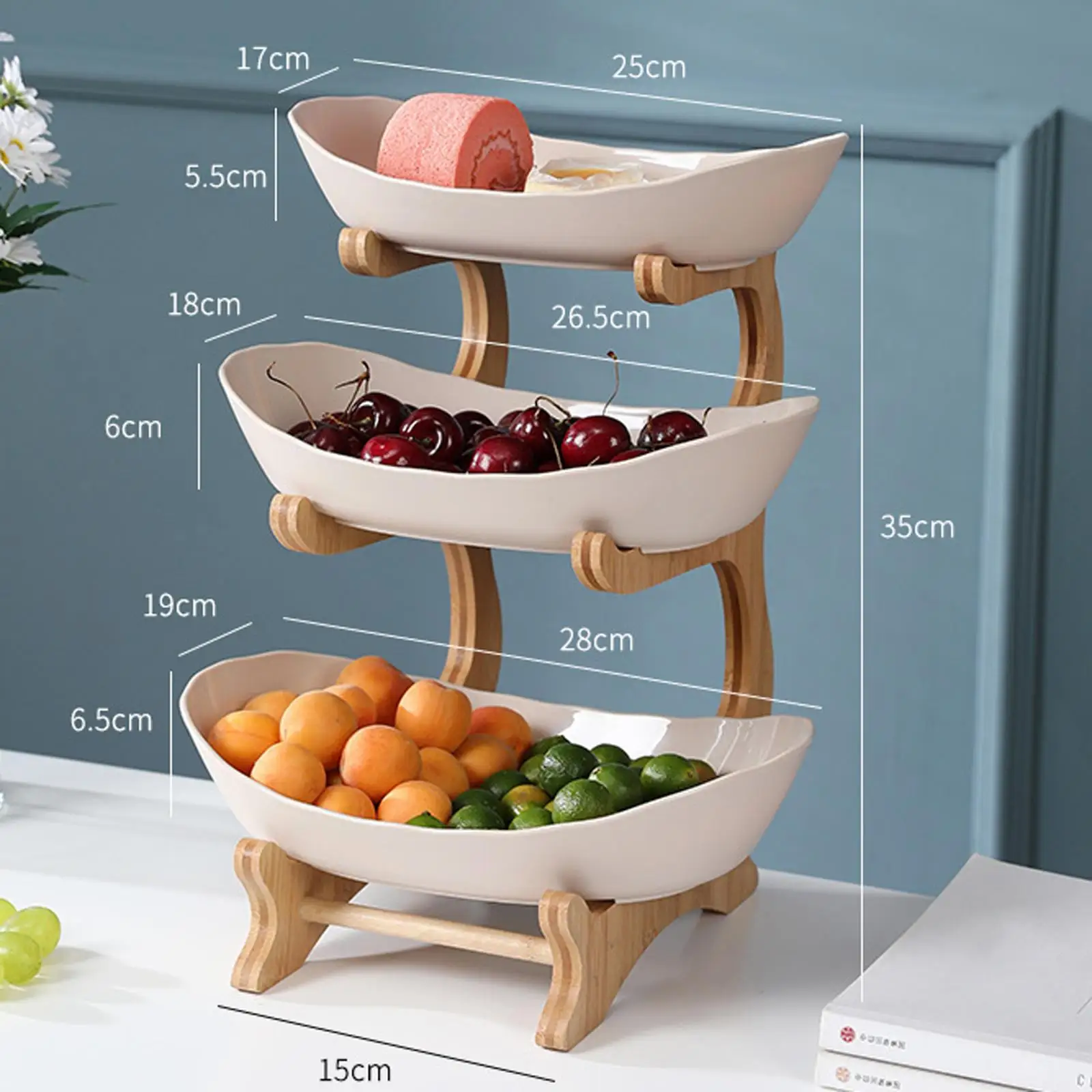 Living Room Coffee Table Creative Modern Household Multilayer Light Luxury Plastic Snack Fruit Plate