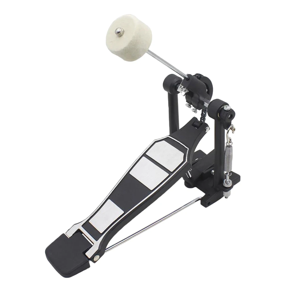 Single Foot Pedal with Drum Wool Beater Single Chain Drive for Drum Band 12.99x5.51x9.45inch