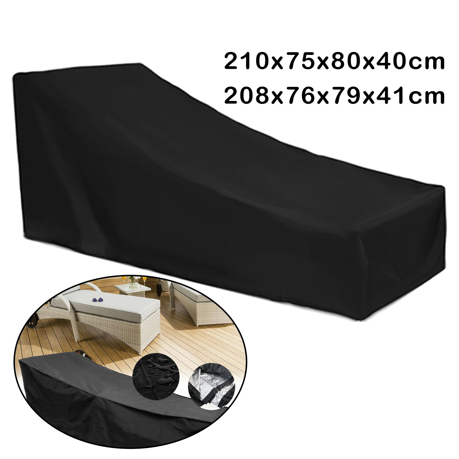 1 Piece Outdoor Pool Chair Cover Waterproof Chaise Lounge Cover Chair