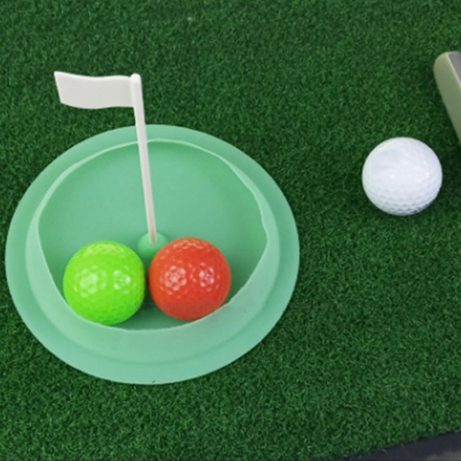 Golf Putting Cups Practice Hole With Flag Indoor Outdoors Putt Trainer