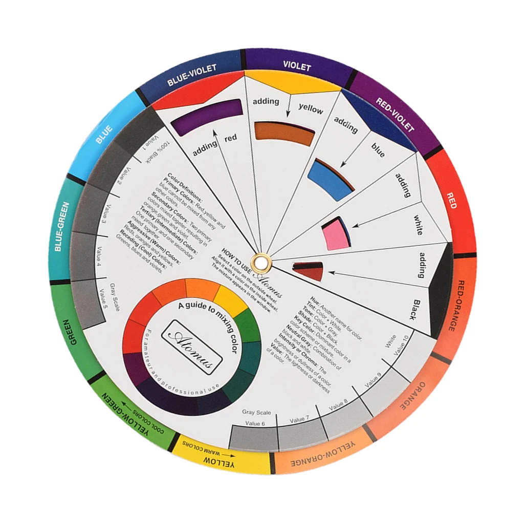 Permanent Makeup Pigment Color Wheel Mixing Guide For Mixture of Paint Tattoo Accessories Ink Swatches Board