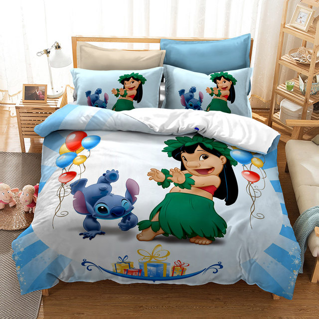 Disney Lilo & Stitch Frog Set biancheria da letto Queen King Cartoon  copripiumino Set copripiumino morbido e federa biancheria da letto tessili  per la casa - AliExpress