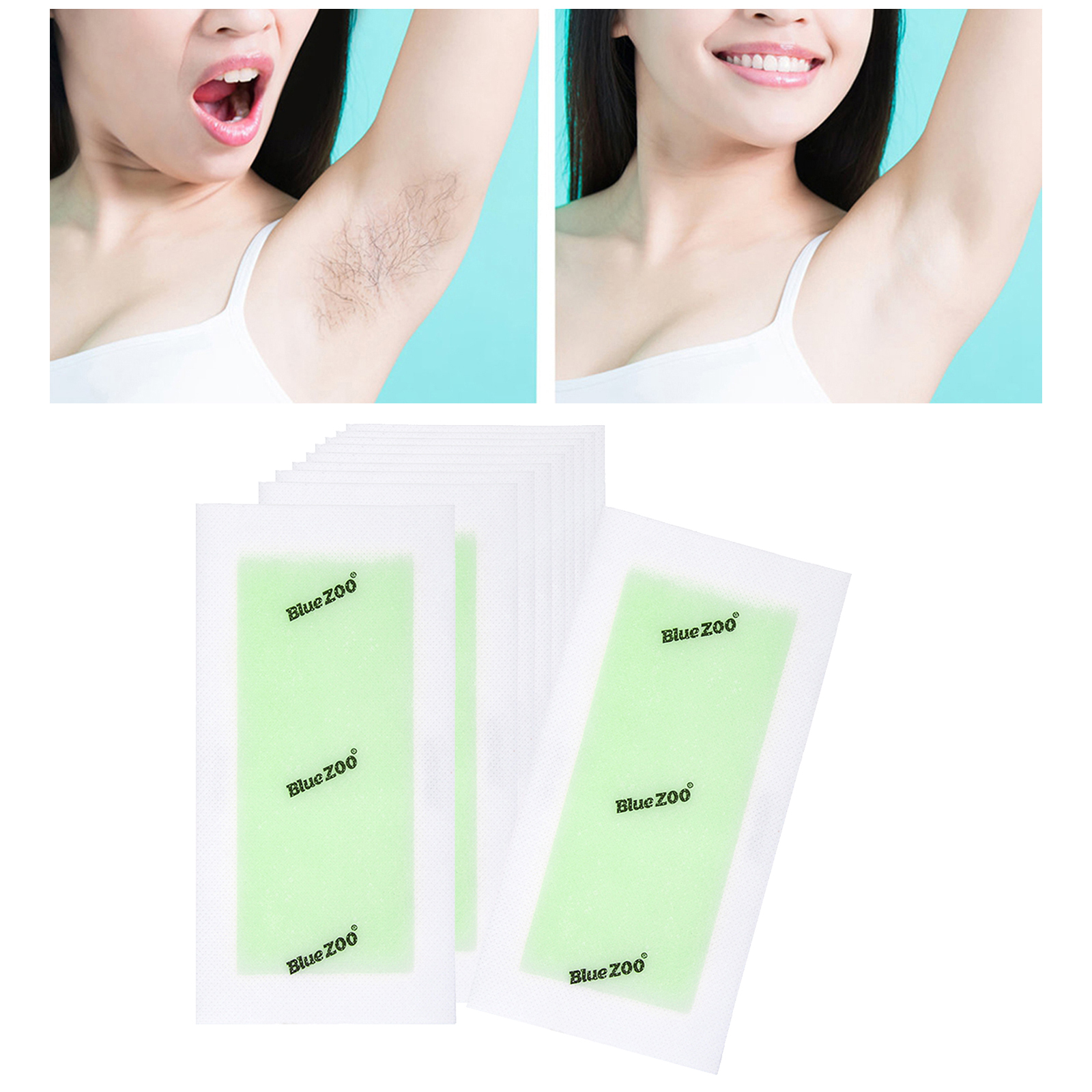 10 Strips Body Leg Wax Hair Removal Strips Home Waxing Kit Hair Remover Tool