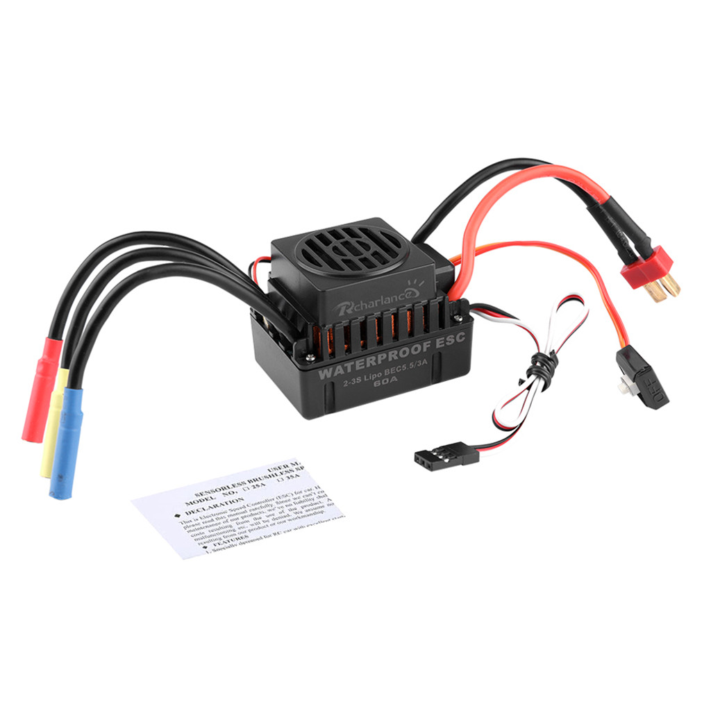 1pc   60A   Brushless   ESC   3650   3900kv   for   1 / 10   RC   Car  