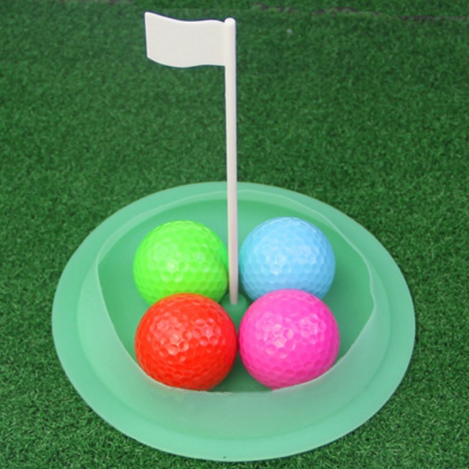 Golf Putting Cups Practice Hole With Flag Indoor Outdoors Putt Trainer