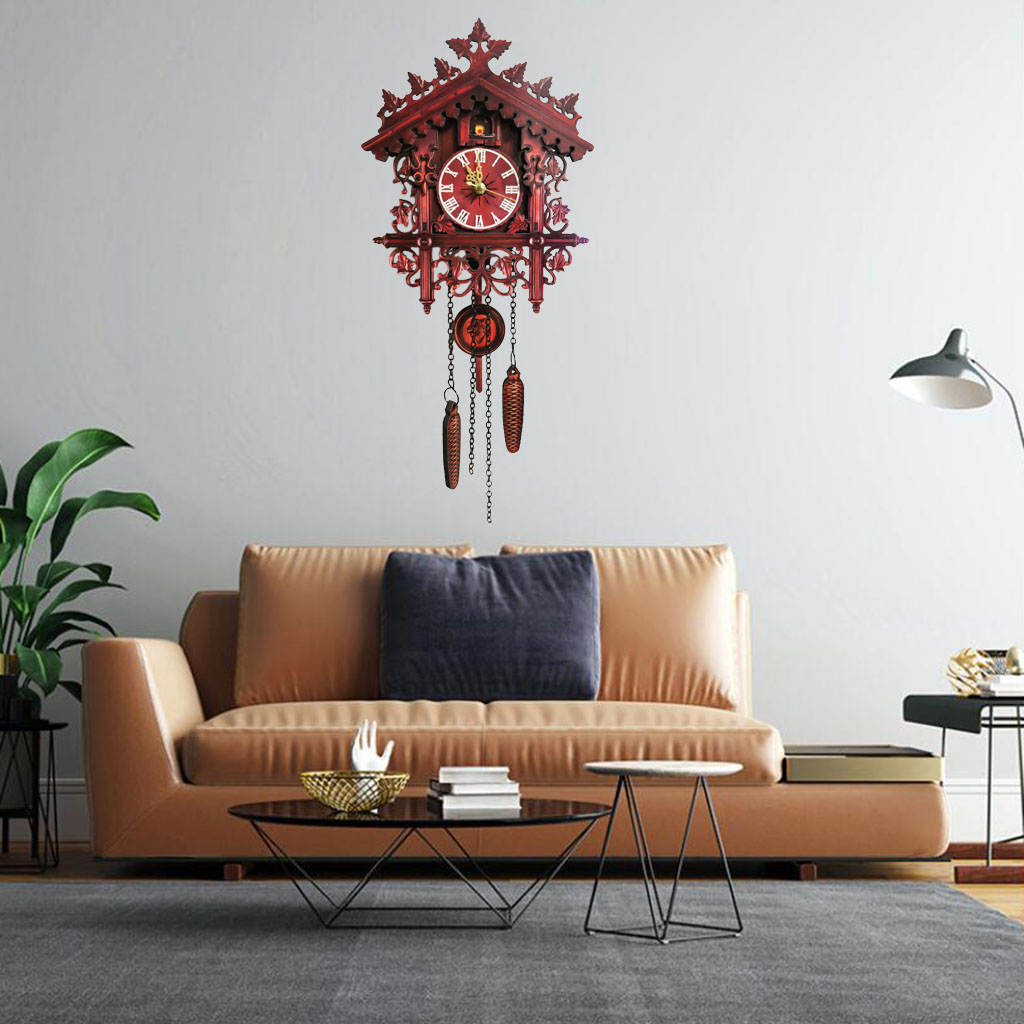 Wooden Hanging Cuckoo Wall Clock, for Office Home Bedroom Restaurant Office Decoration Decoration accessories
