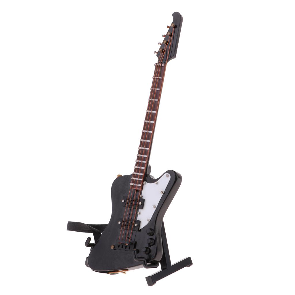 20 Cm Wood Miniature Electric Guitar Model for 20 Cm for Figurine