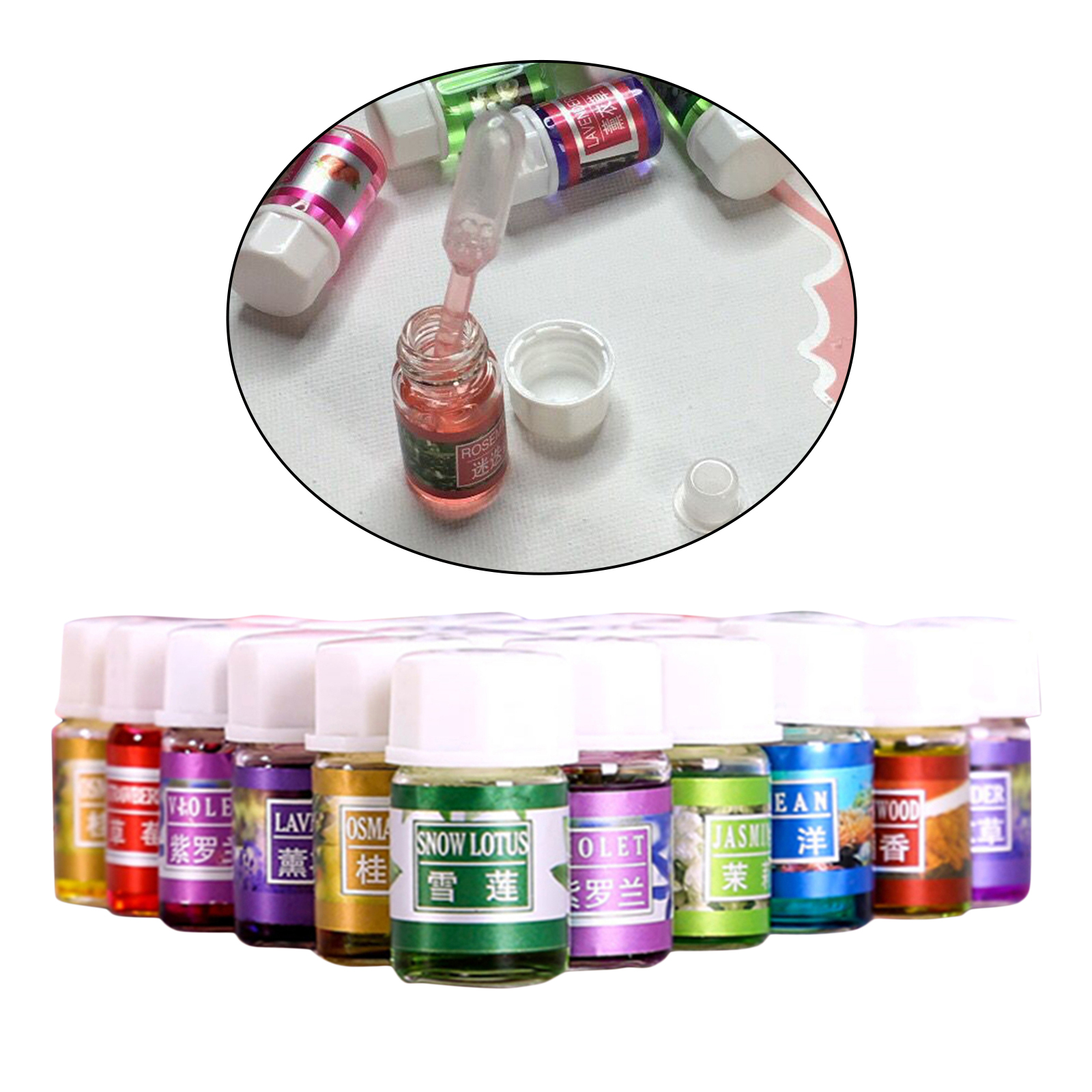 36 Bottles Essential Oils Humidifier Massage Aromatherapy Oil Natural Lavender Jasmine Snow Lotus Violet Carnation Fragrance Oil